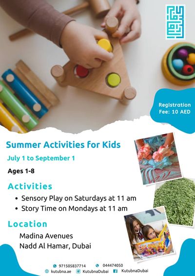 Summer activities for kids - flyer