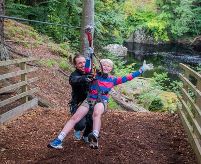 Magnus Girvan (9) with Jake McGarry of Highland Fling