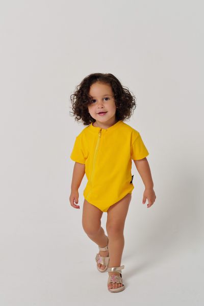 MULU Classic Unisex Baby Romper -  Yellow