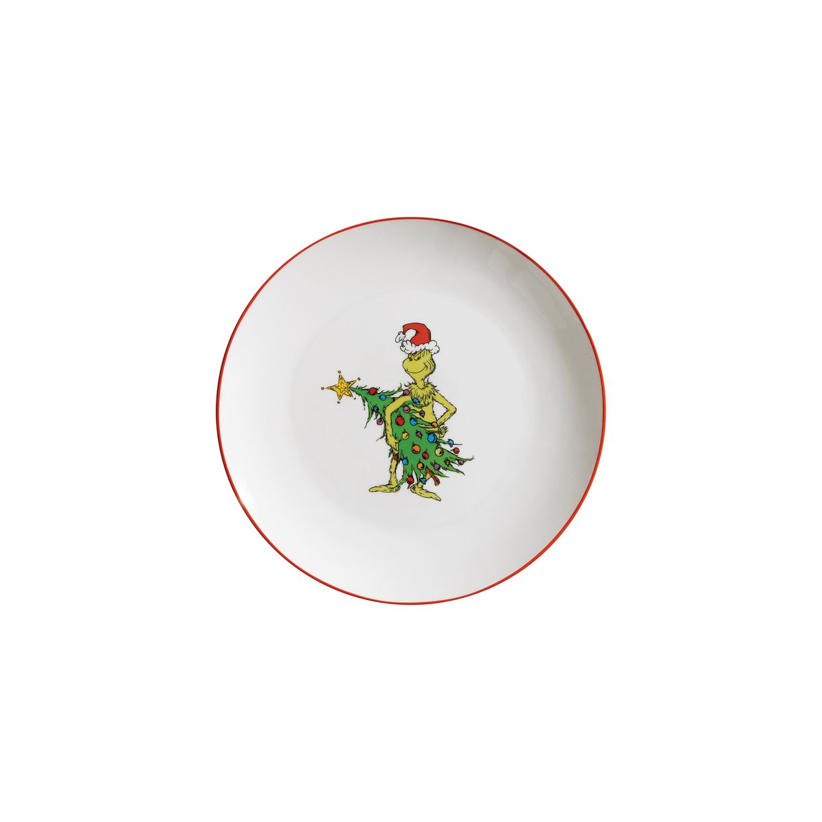 7.5 INCH SIDE PLATE GRINCH AND CHRISTMAS TREE