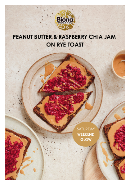Saturday's rye bread idea - Peanut Butter & Raspberry Chia Jam on rye toast