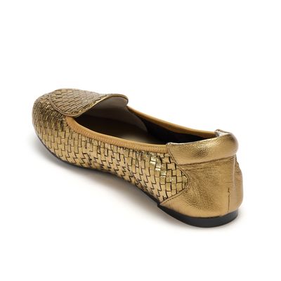 Bronze basket-weave premium leather Clapham loafer from Cocorose London,