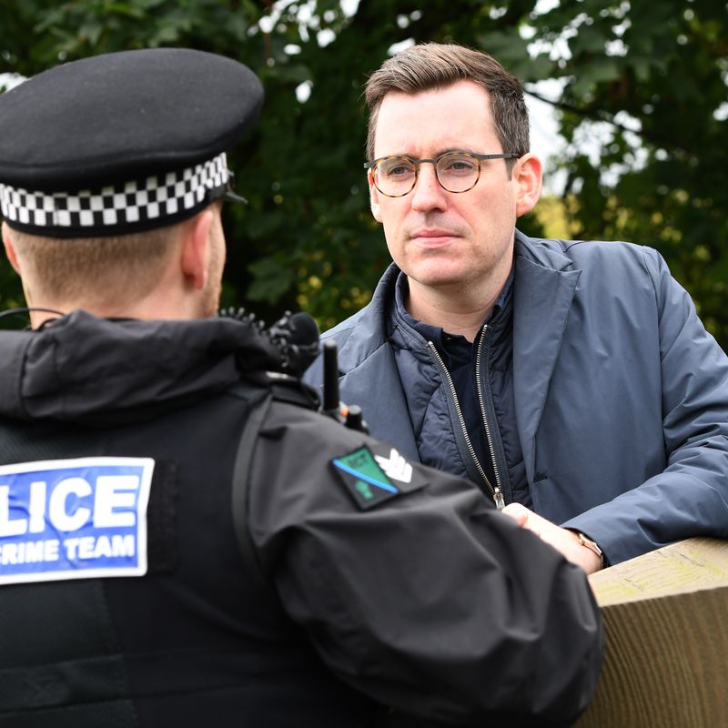 Dan Price PCC with rural crime police officer