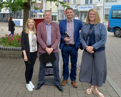 Grants team from left research associate Val Taylor, grants mentor & programme lead Jeremy Taylor, property consultant Andrew Halfacree and grants mentor Emma Mills-Sheffield.