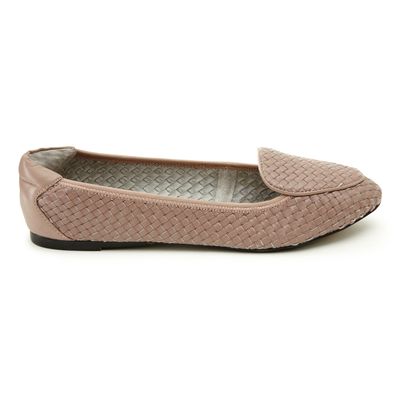 Cocorose London Dusky Pink Woven Leather Loafers