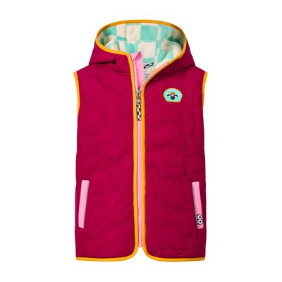 Ancon Shaun the Sheep Kids Insulated Quilted Gilet Microfleece Lining - Beetroot Red