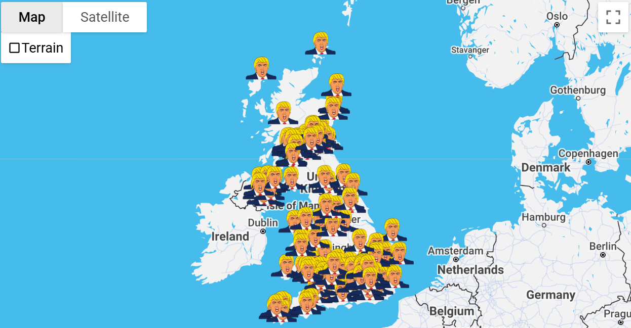 Donald Trump Map Click Intelligence                                     