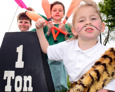 Children taking part in a Circus Avago circus workshop