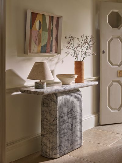 Capri Console Table Marble Finish