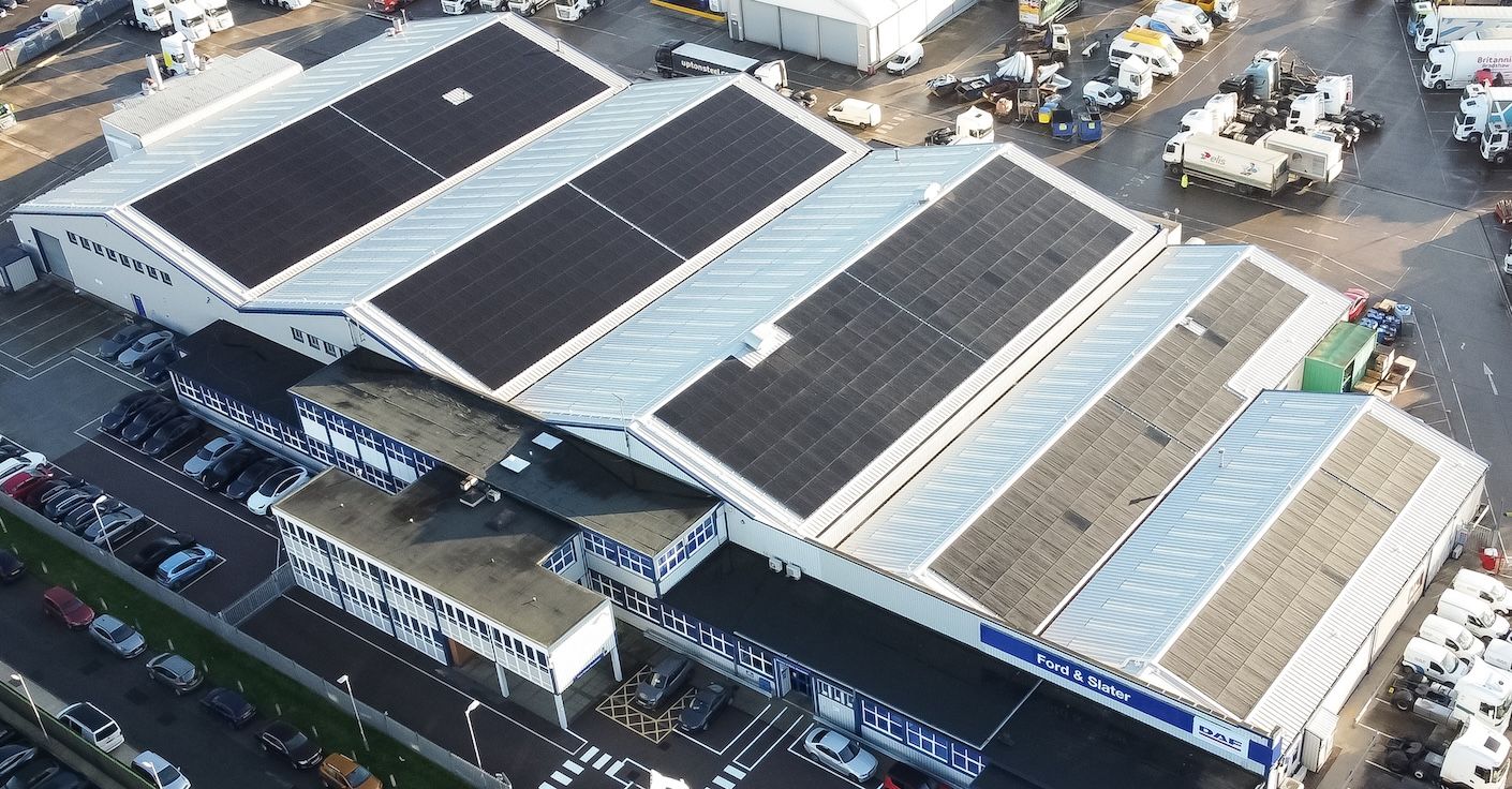CES completes major new solar installation delivering a renewable energy solution to a commercial transport dealership Ford & Slater in Leicester.jpg