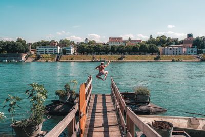 Rheinschwimmen in Basel  Swimming in the Rhine in Basel.jpg