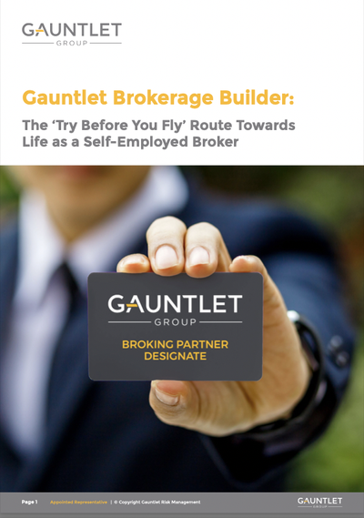 The front cover of the Gauntlet Brokerage Builder downloadable booklet