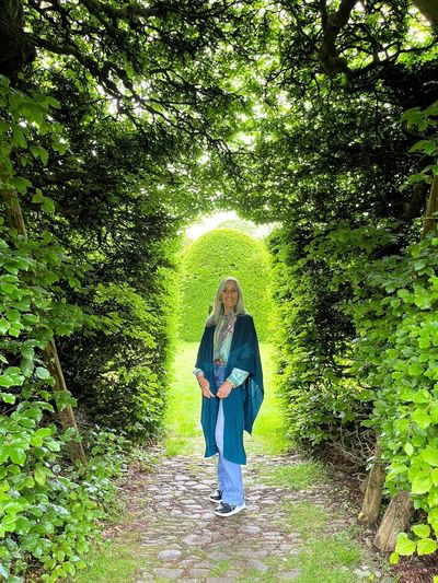 Francesca Anderson pictured in the Levens Hall gardens, near the Beech Hedge.