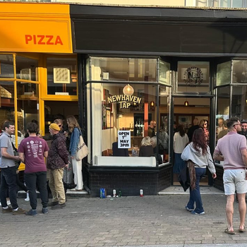 Pat's Pizza and Newhaven Tap on the High Street in Newhaven.