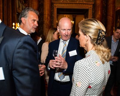 Gary Stevens with The Duchess of Edinburgh and Graeme Dell of Cableflow