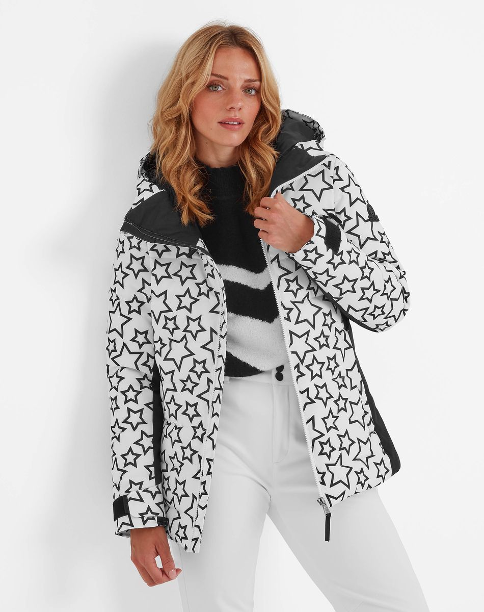 VERMONT WOMENS SKI JACKET	- Black/Optic White Outline Star