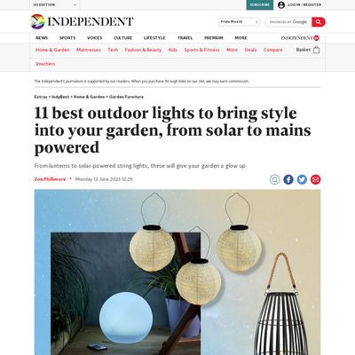 Screencapture of The Independent