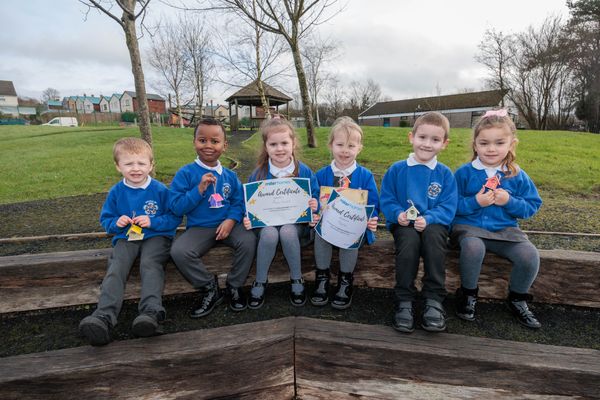 Miller Homes nest box donation as part of National Nest Box Week to Brunshaw Primary School, Burnley. 