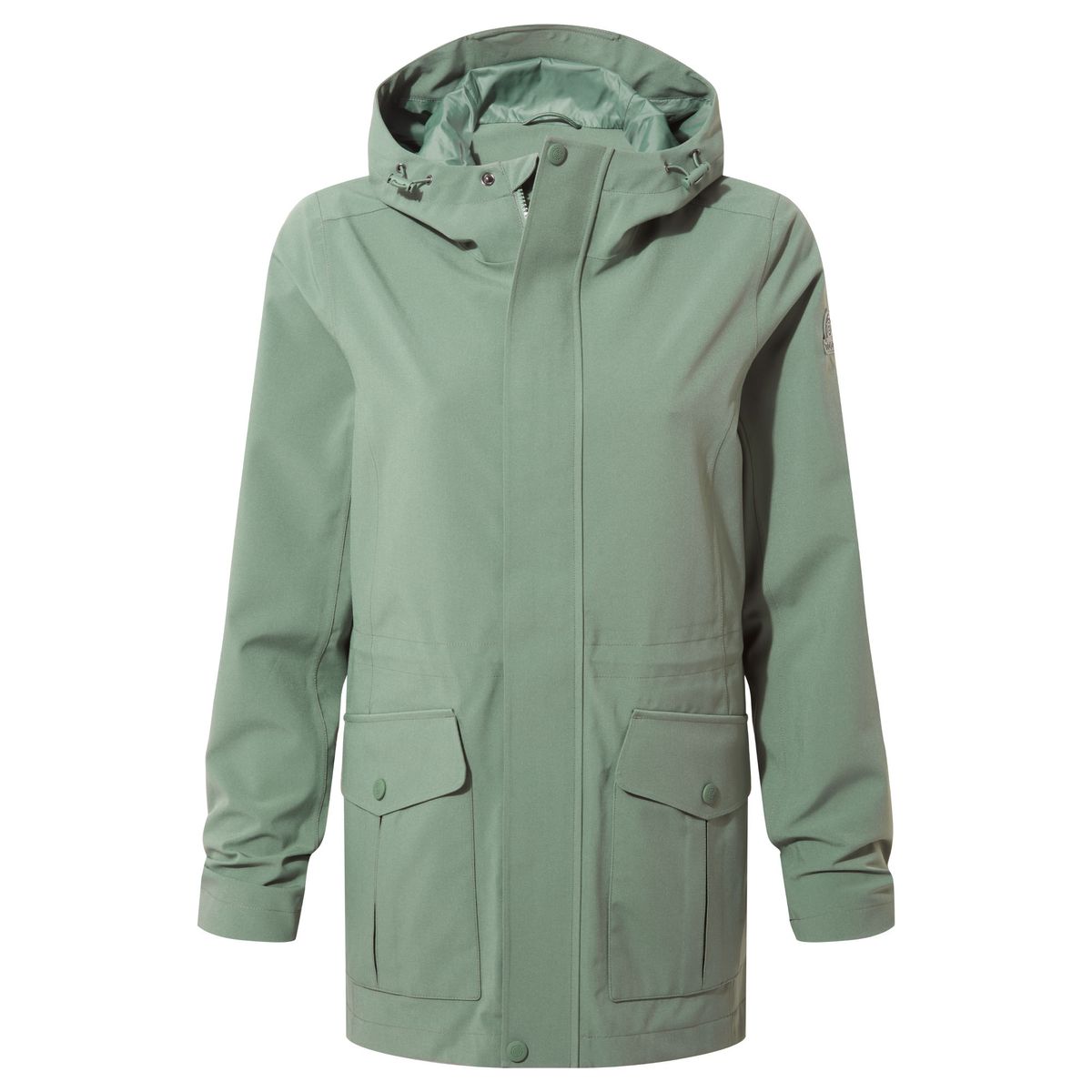 Burradon women's waterproof jacket - light forest