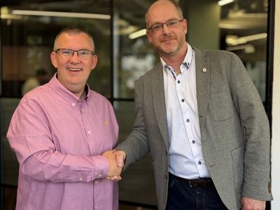 James Griffiths, Founder & Senior Consultant at UtopianKnight Consultancy, with Stuart Packham, Group CEO 2