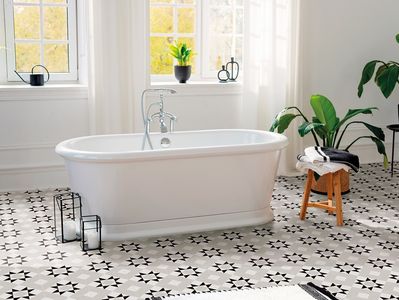 Porcelain Superstore, Melville Grey Patterned Tile, £56.69,.jpg