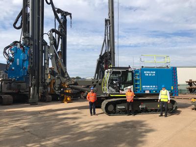 New TM 20 LR telescopic leader rig from Sheet Piling (UK) Ltd