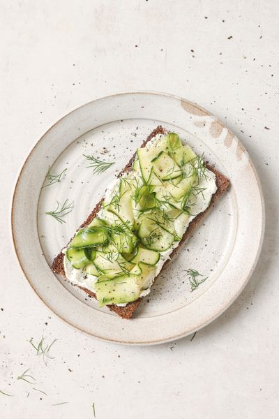 Rye bread open sandwich