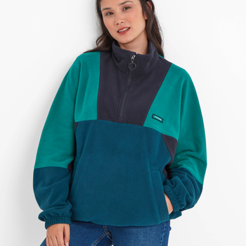 Aztec fleece jacket - navy