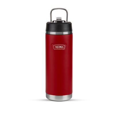 Ruby Red 710ml Thermos Icon Series water bottle with straw