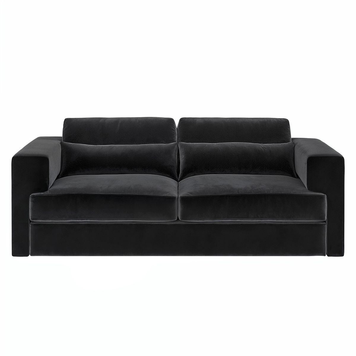 Solace+Co Rose 3 Seater Sofa in Charcoal Velvet
