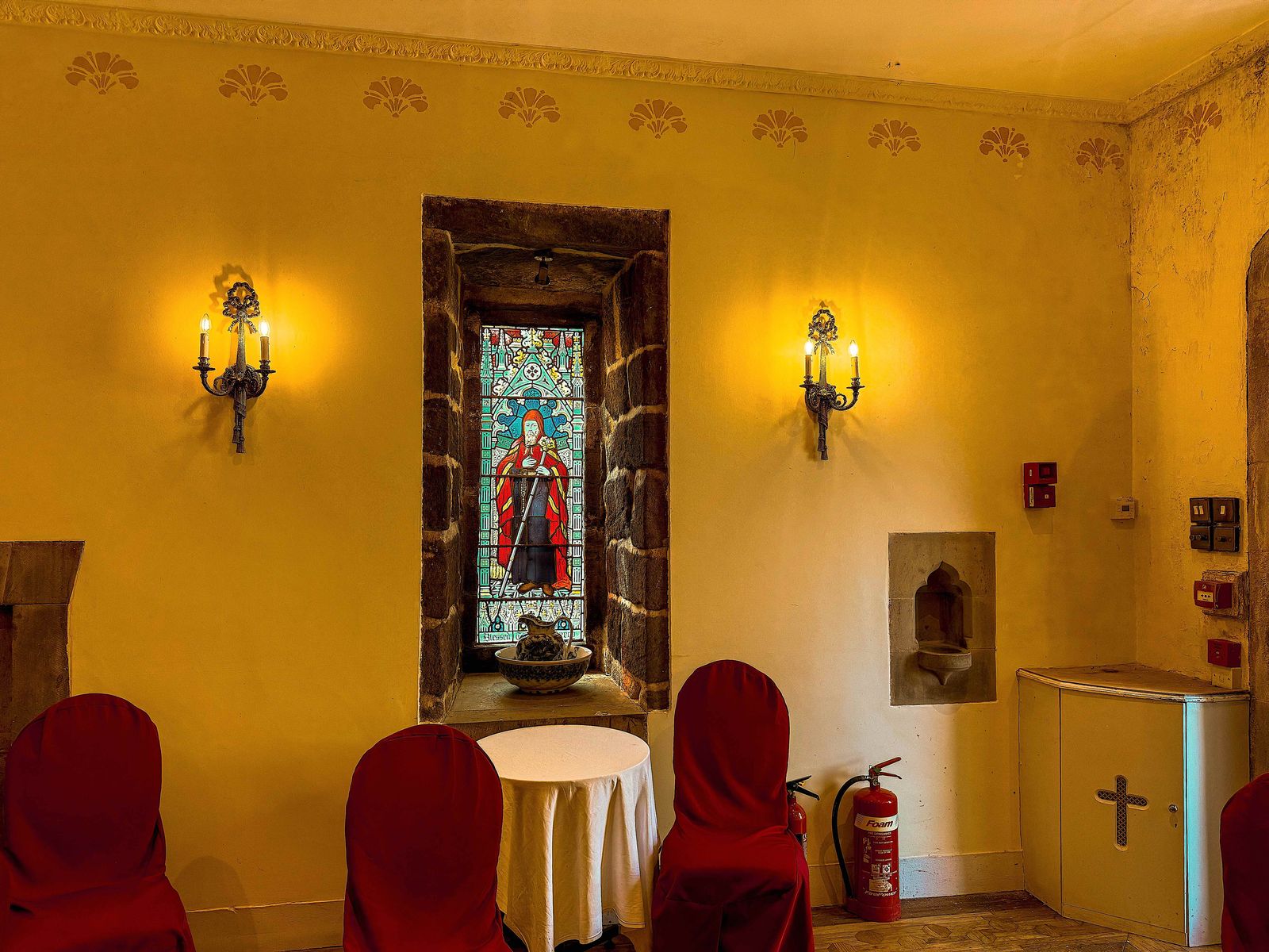 The Langley Castle chapel which was consecrated with permission from Pope Leo XIII