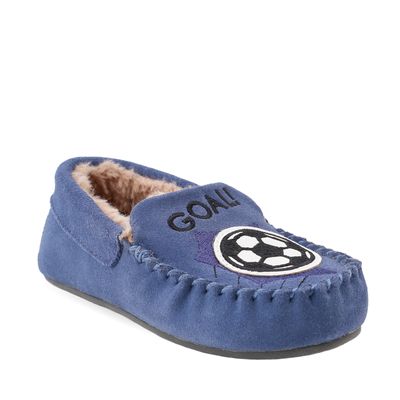 NEW 'Snuggle' slippers in blue football design