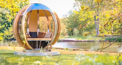 Ornate Garden Rotating Lounger Garden Pod