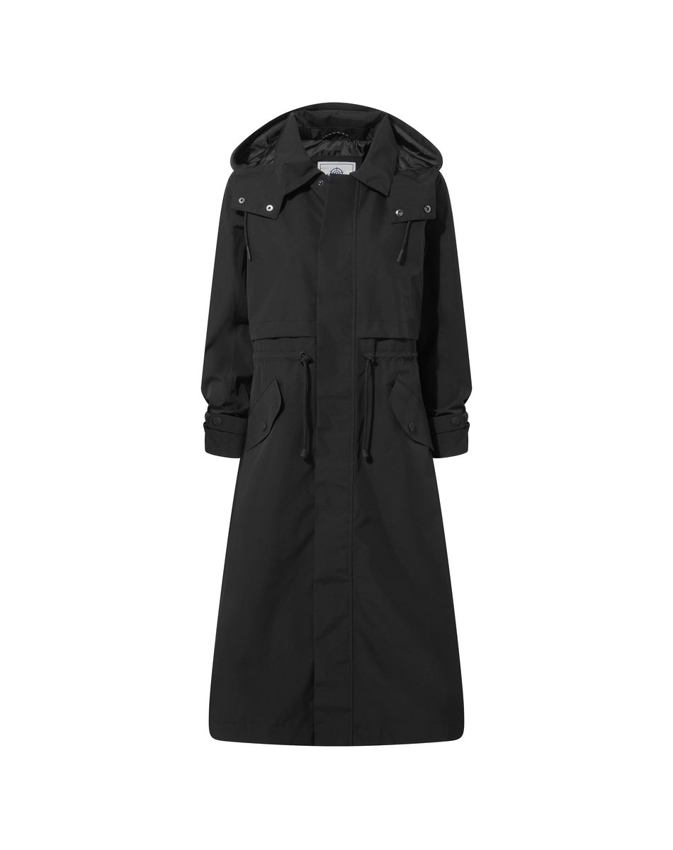 Alva Womens Waterproof Trench Coat - Black
