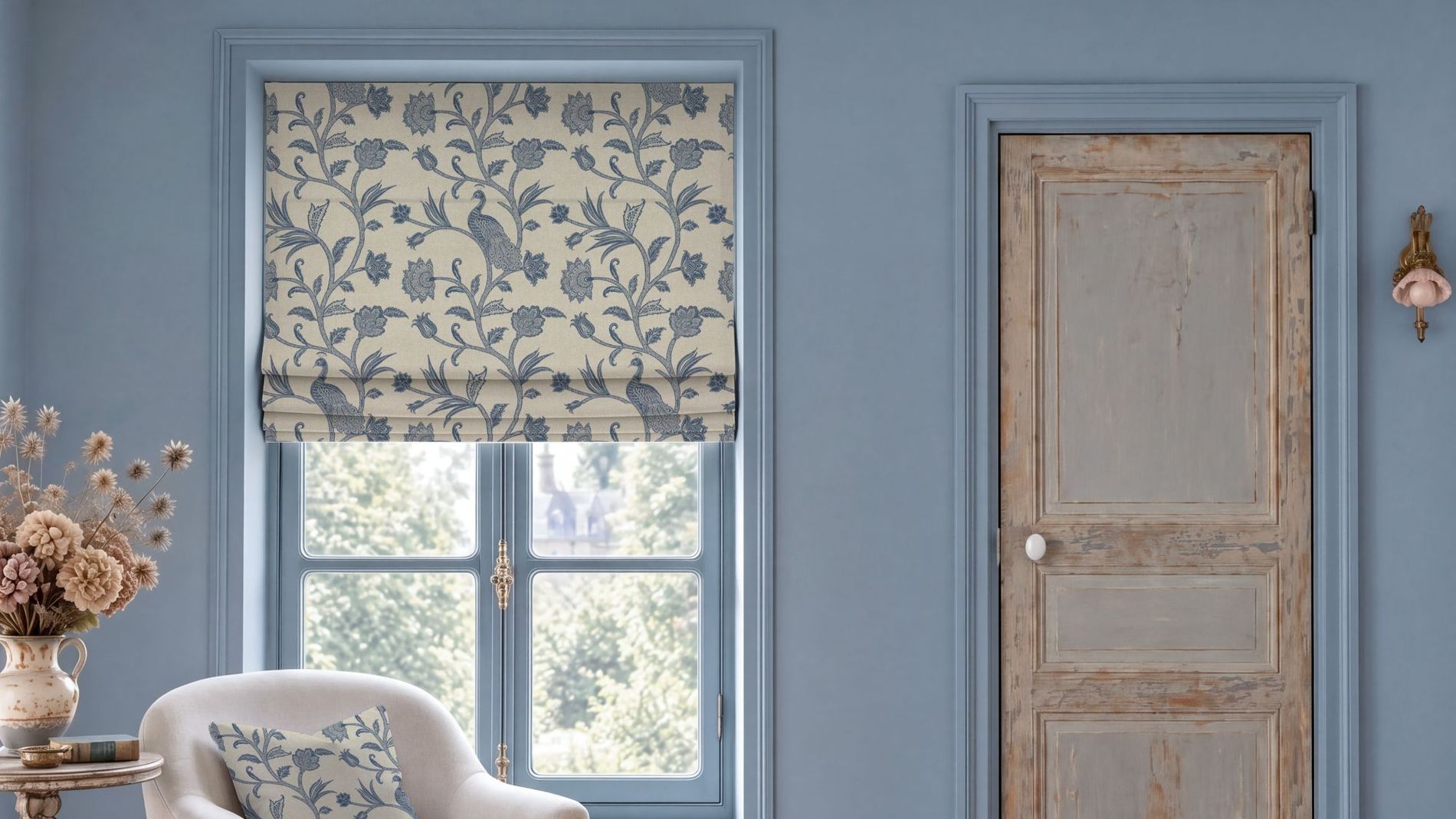 Suggested Header 2000px Escape to the Chateau L'Oiseau du Chateau Made to Measure Roman Blind - Bleue.jpg