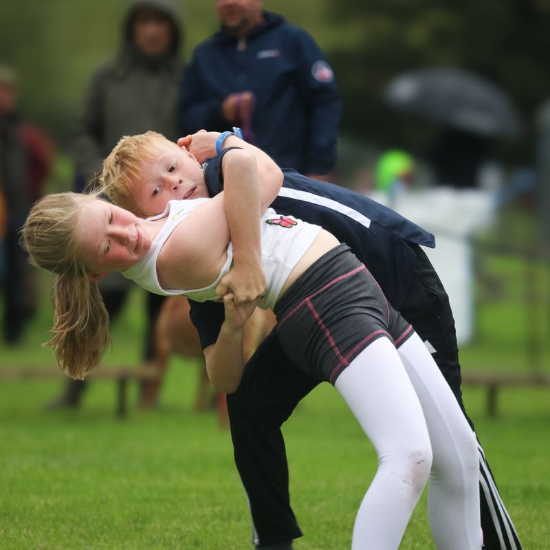 Young wrestlers at Grasmere Lakeland Sports and Show 2024.