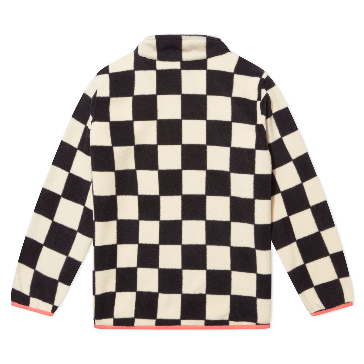 Brecknock Kids Shaun the Sheep Fleece Zip Neck - Black Woolly Checkerboard