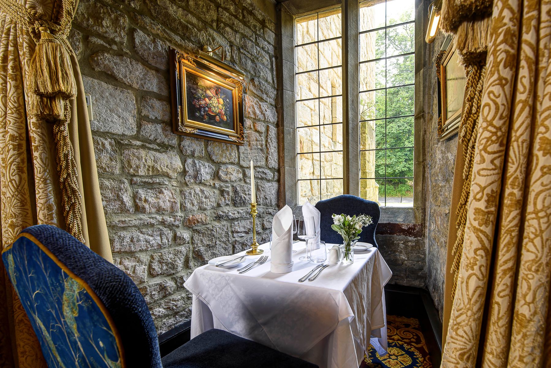 Josephine's Restaurant at Langley Castle Hotel, Northumberland UK (pic 2026)