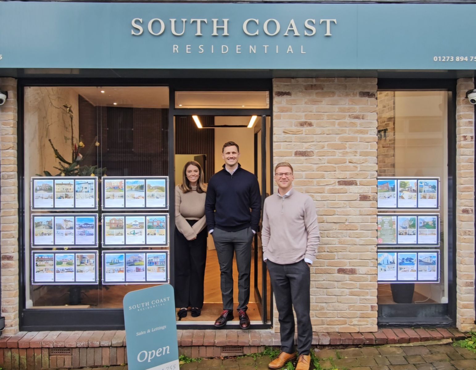 South Coast Residential in Newhaven. From left thet team Liz Waller, Ben Ruth and Tom Jay. 
