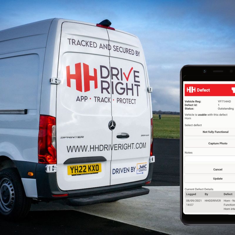 Screen from the HH Driveright compliance App
