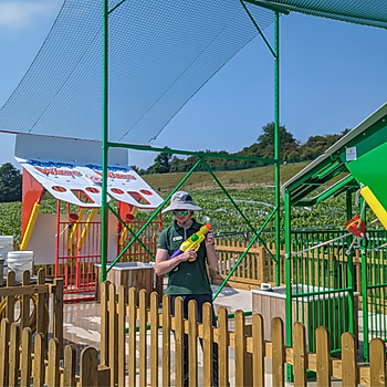 New Water Wars attraction at the Lakeland Maze Farm Park