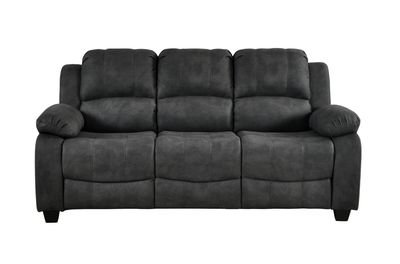 Valerie Charcoal Fabric 3 Seater Sofa