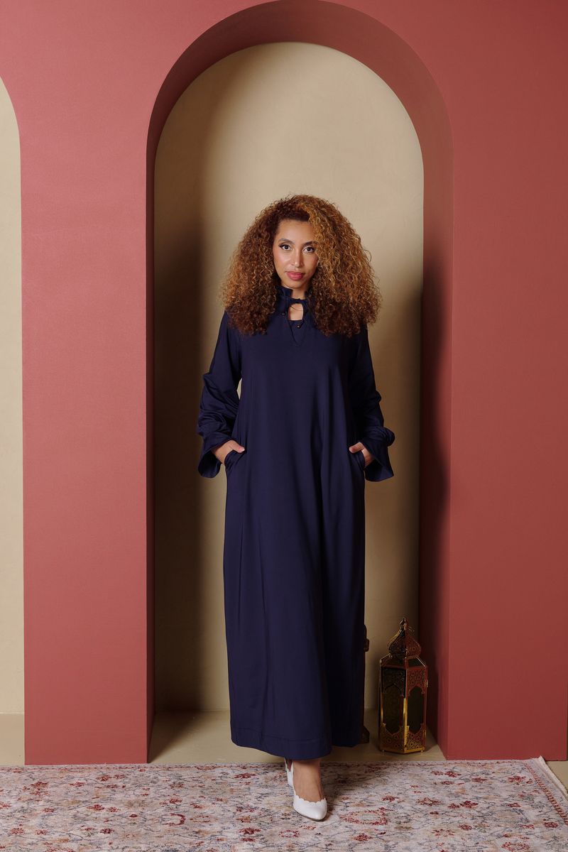 MULU NALA Kaftan - Navy Blue