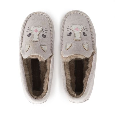 NEW 'Snuggle' slippers in grey cat design