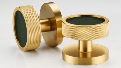 Suggested Header Pushka Home, Brass and Green Leather Knurled Mortice Door Knob in Gold, £70, 8518890.jpg