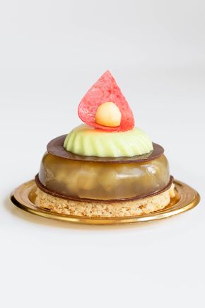 Apple and Pine Tree Candle on a Sesame Sponge