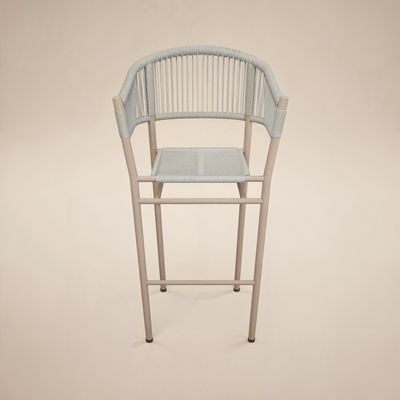 SOLACE+CO Hana Table & Lita Chairs Garden Bar Set White