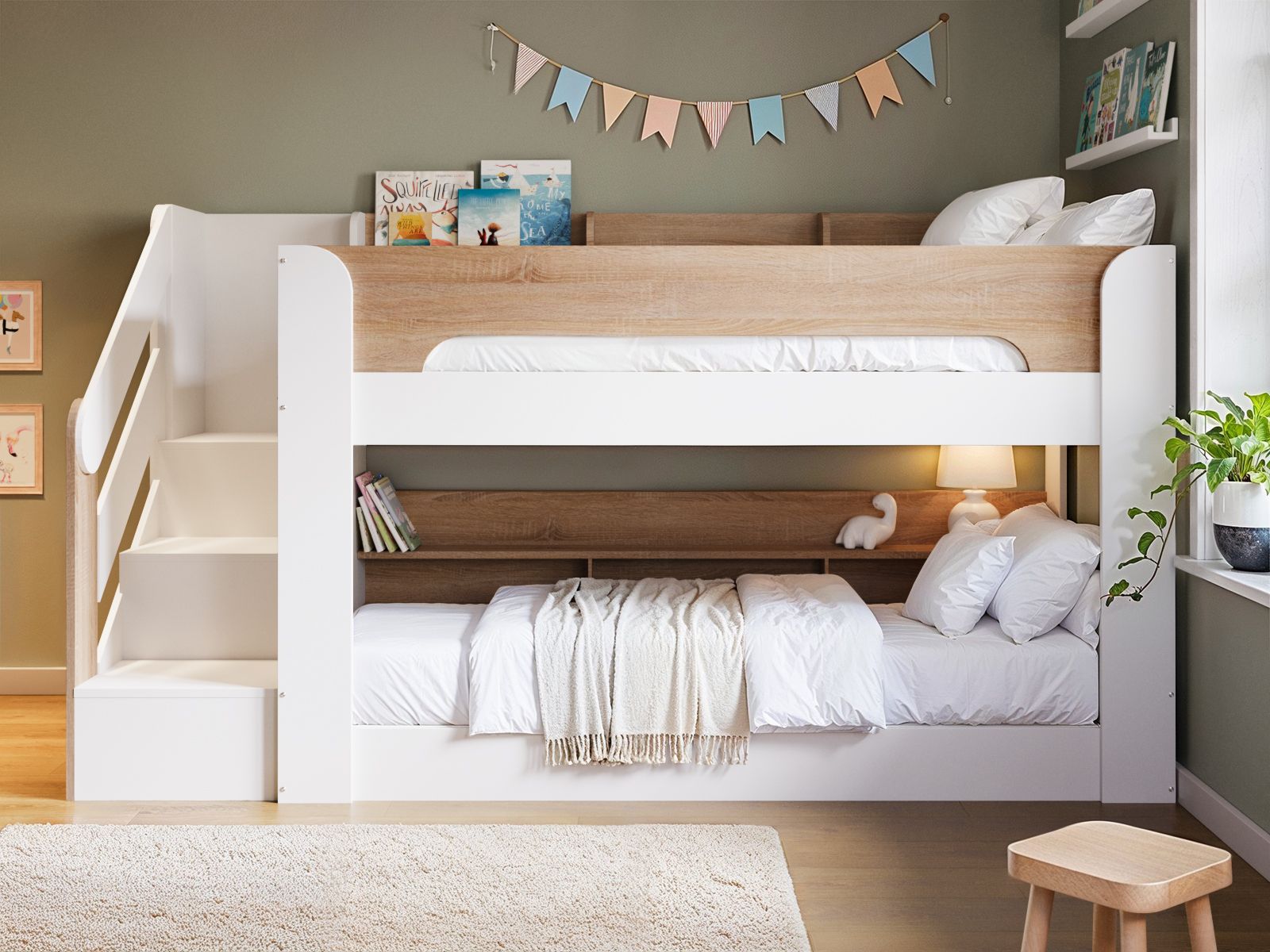 Flair Zeno Staircase Low Bunk with Storage