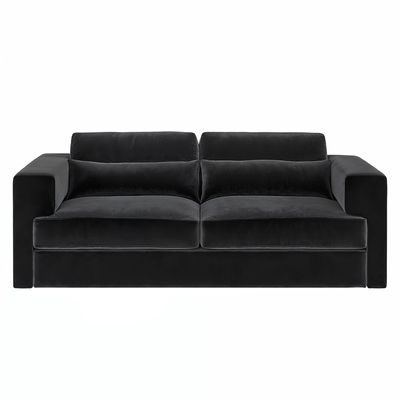 Solace+Co Rose 3 Seater Sofa in Charcoal Velvet