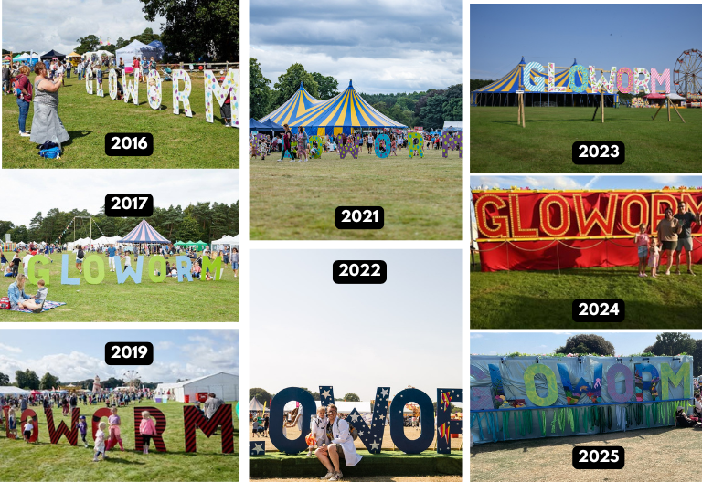 Gloworm sign throughout the years collage.png